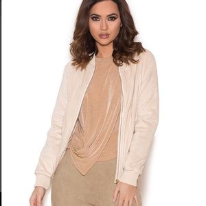 House of CB beige suede jacket